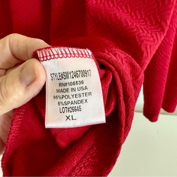 Travel Elements Women's Red XL Blouse Career Office Casual Feminine Everyday - Picture 6 of 11